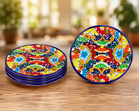 Hand Painted Talavera Ceramic Decorative Plate – Colorful Floral Wall & Table Accent