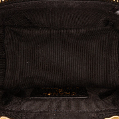 Chanel Micro Caviar Vanity Case with Chain Black