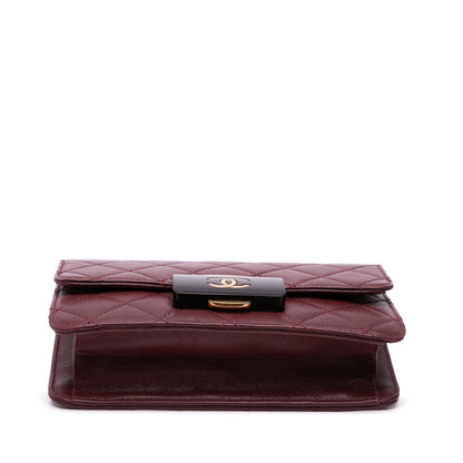 Chanel Mini Lambskin Beauty Lock Flap Red