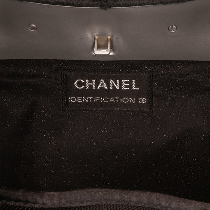 Chanel Wool Limited Edition Crossbody Bag Black