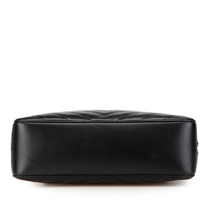 Chanel CC Chevron Lambskin Camera Shoulder Bag Black
