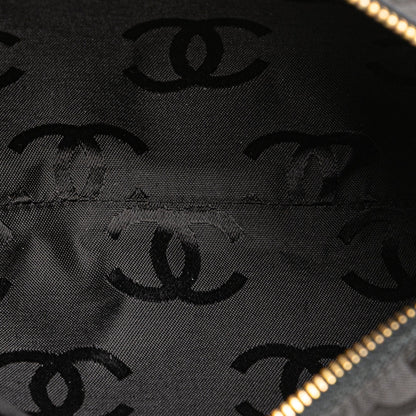 Chanel CC Chevron Lambskin Camera Shoulder Bag Black
