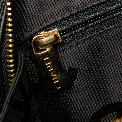Chanel CC Chevron Lambskin Camera Shoulder Bag Black