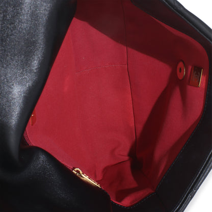 Black Shiny Lambskin Large Chanel 19 Flap Bag