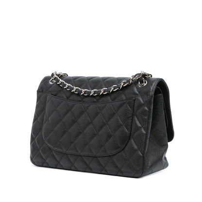 Chanel Jumbo Classic Caviar Double Flap Black