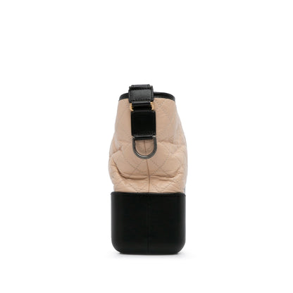 Chanel Medium Bicolor Lambskin Gabrielle Crossbody Brown