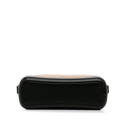 Chanel Medium Bicolor Lambskin Gabrielle Crossbody Brown