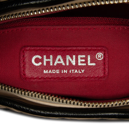 Chanel Medium Bicolor Lambskin Gabrielle Crossbody Brown