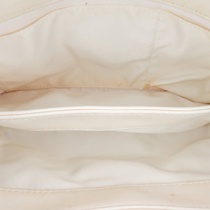 Chanel Medium Quilted Lambskin 3 Accordion Flap White