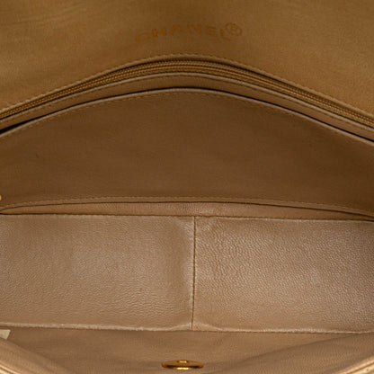 Chanel Medium Lambskin Diana Full Flap Brown