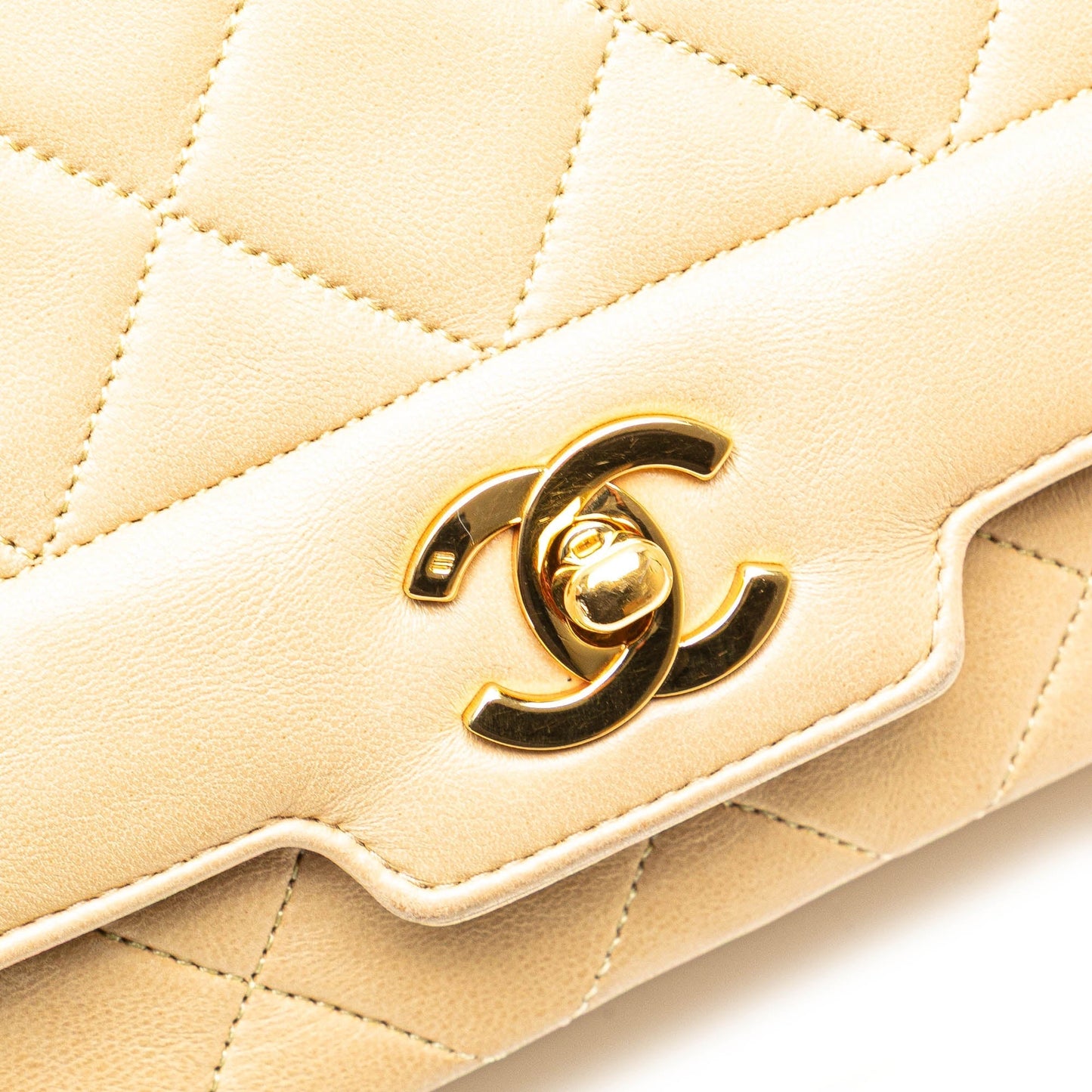Chanel Medium Lambskin Diana Full Flap Brown
