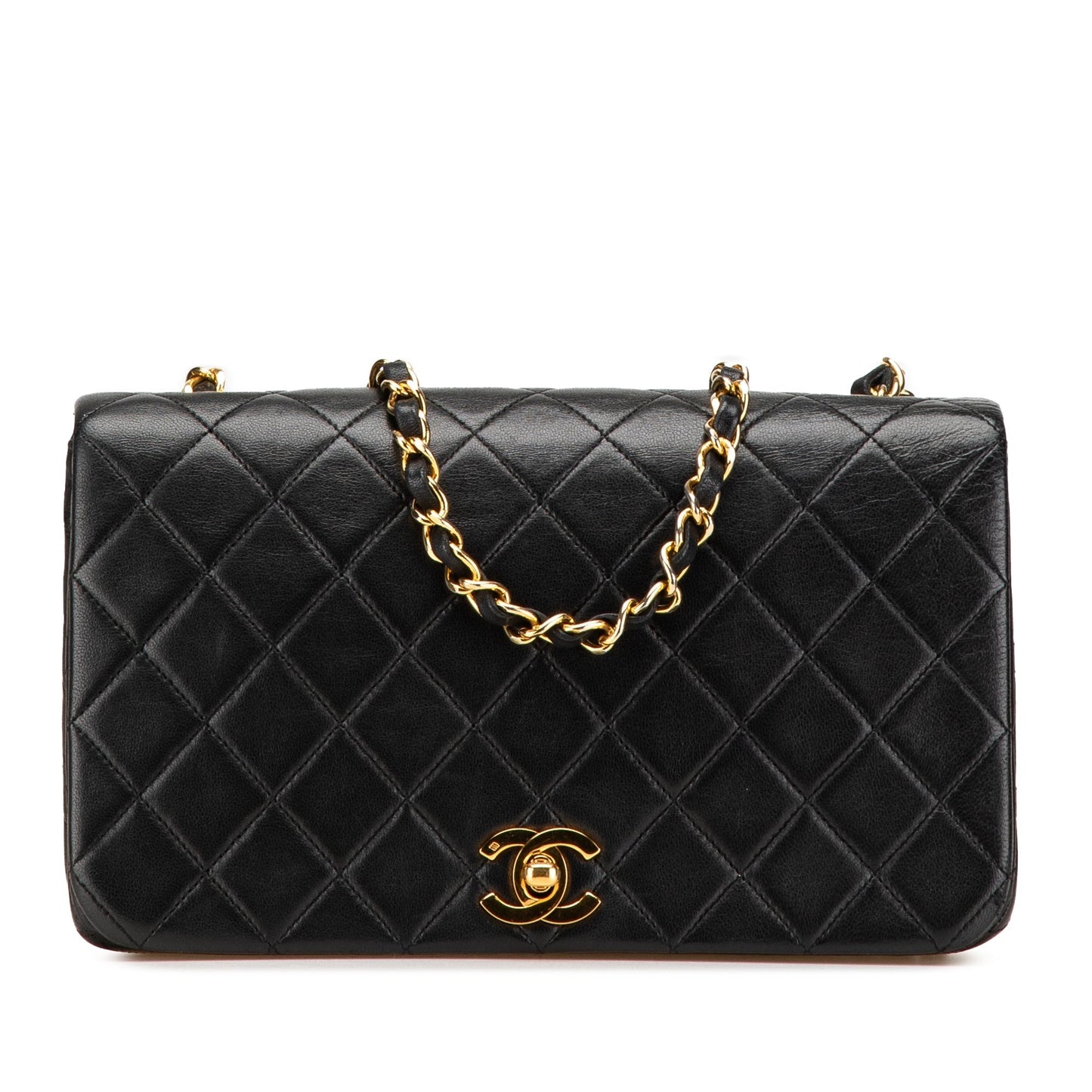 Chanel CC Quilted Lambskin Full Flap Black