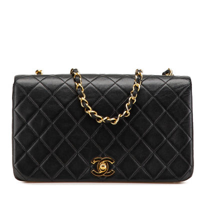 Chanel CC Quilted Lambskin Full Flap Black