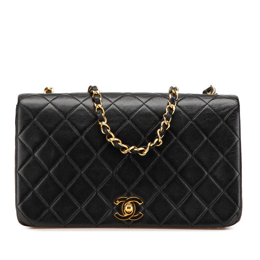 Chanel CC Quilted Lambskin Full Flap Black