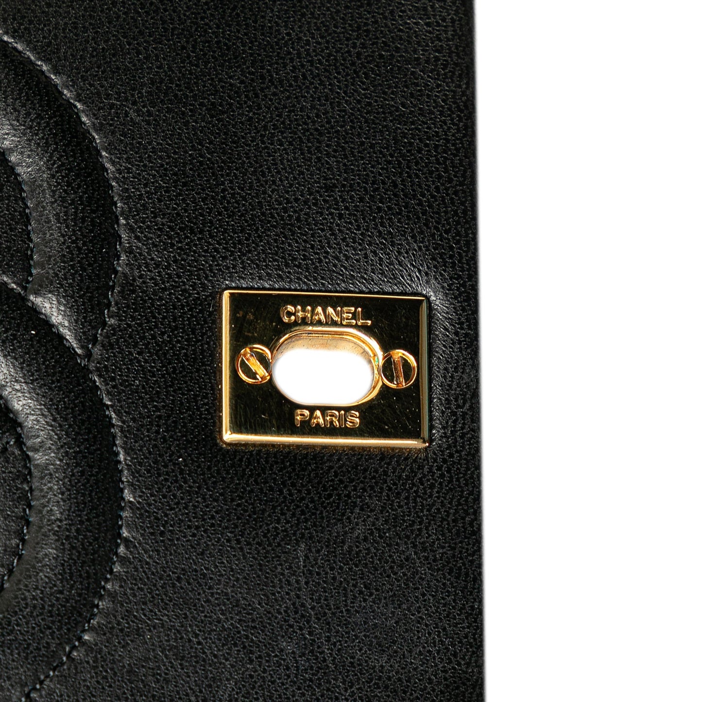 Chanel CC Quilted Lambskin Full Flap Black