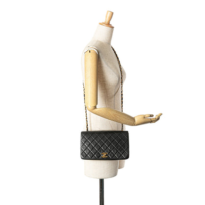 Chanel CC Quilted Lambskin Full Flap Black