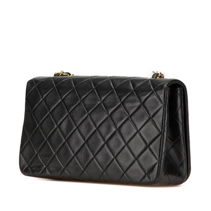 Chanel CC Quilted Lambskin Full Flap Black