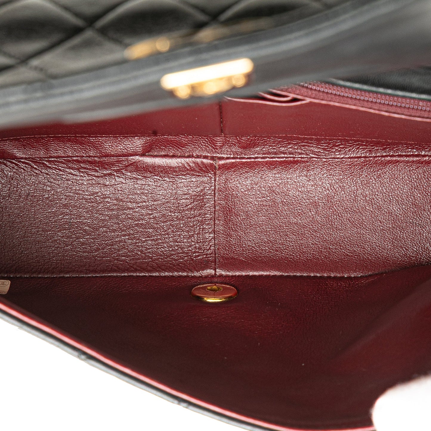Chanel CC Quilted Lambskin Full Flap Black