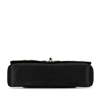 Chanel Medium Classic Bicolor Caviar Double Flap Silver
