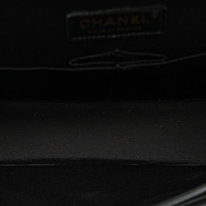 Chanel Medium Classic Bicolor Caviar Double Flap Silver