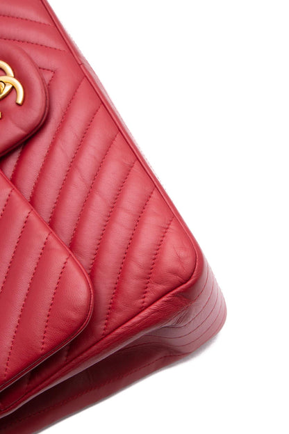 Chevron Jumbo Double Flap Bag