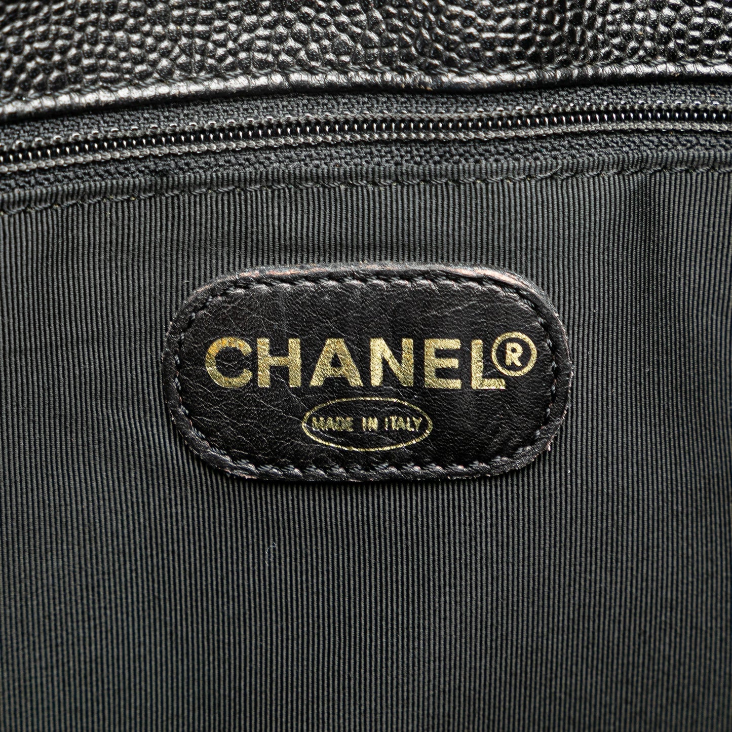 Chanel Caviar CC Shoulder Bag Black