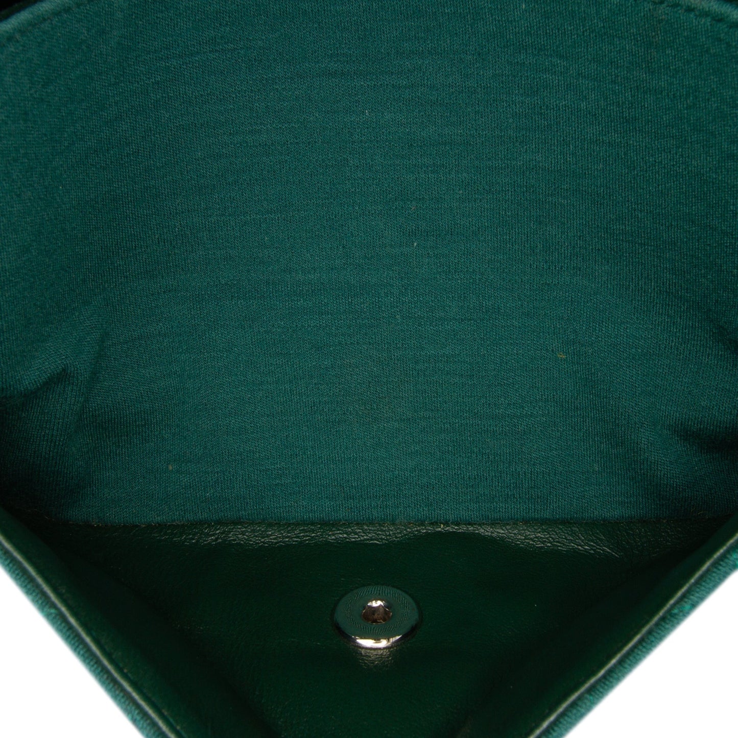 Chanel Medium Classic Jersey Double Flap Green