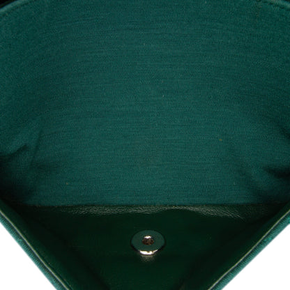Chanel Medium Classic Jersey Double Flap Green
