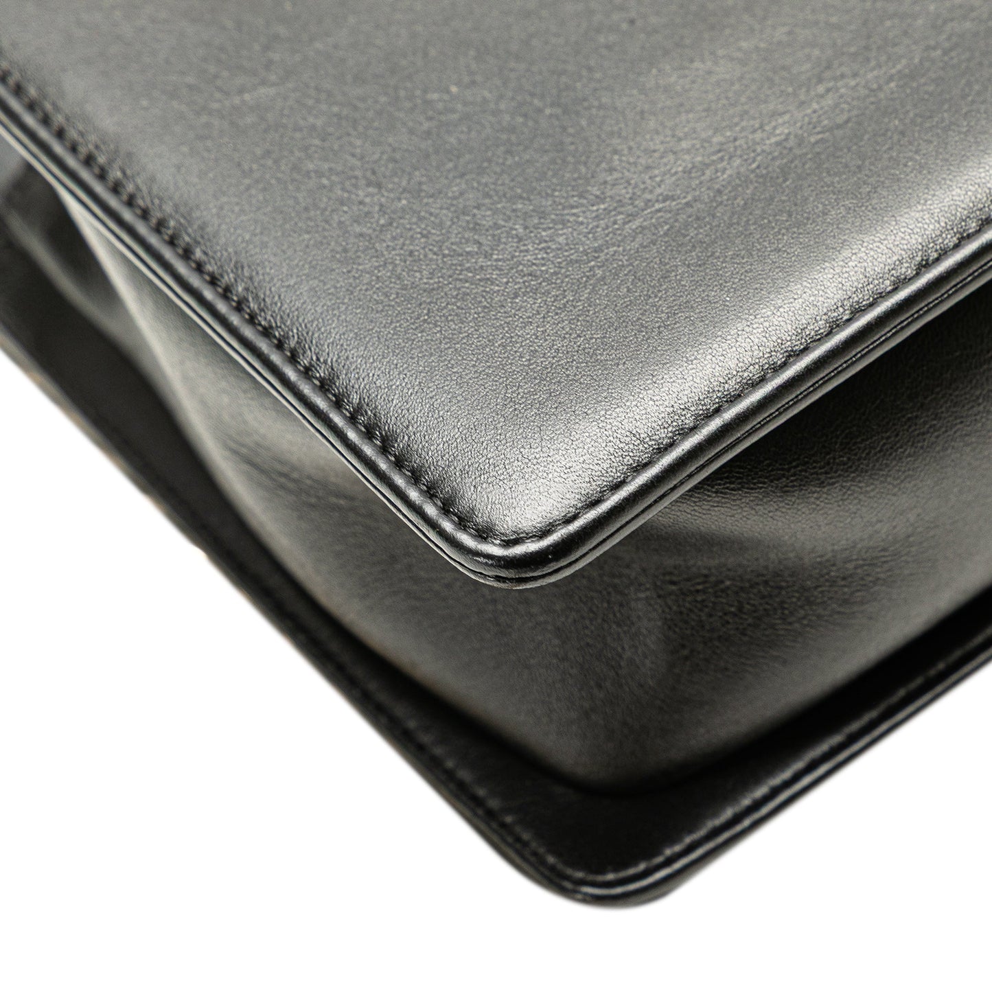 Chanel New Medium Chevron Lambskin Boy Flap Black