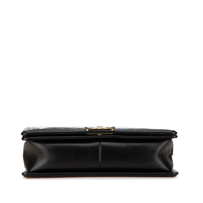 Chanel Medium Chevron Lambskin Boy Flap Black