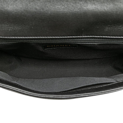 Chanel Medium Chevron Lambskin Boy Flap Black