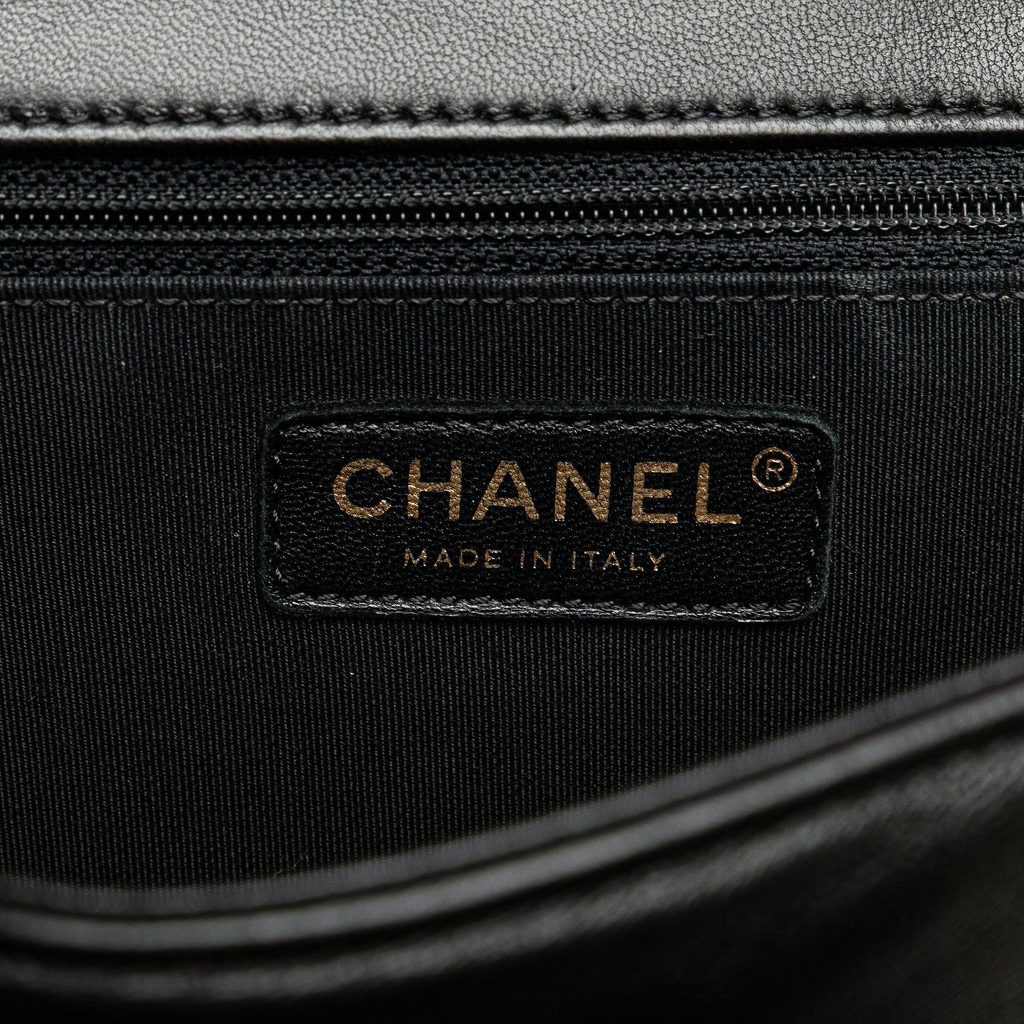 Chanel Medium Chevron Lambskin Boy Flap Black