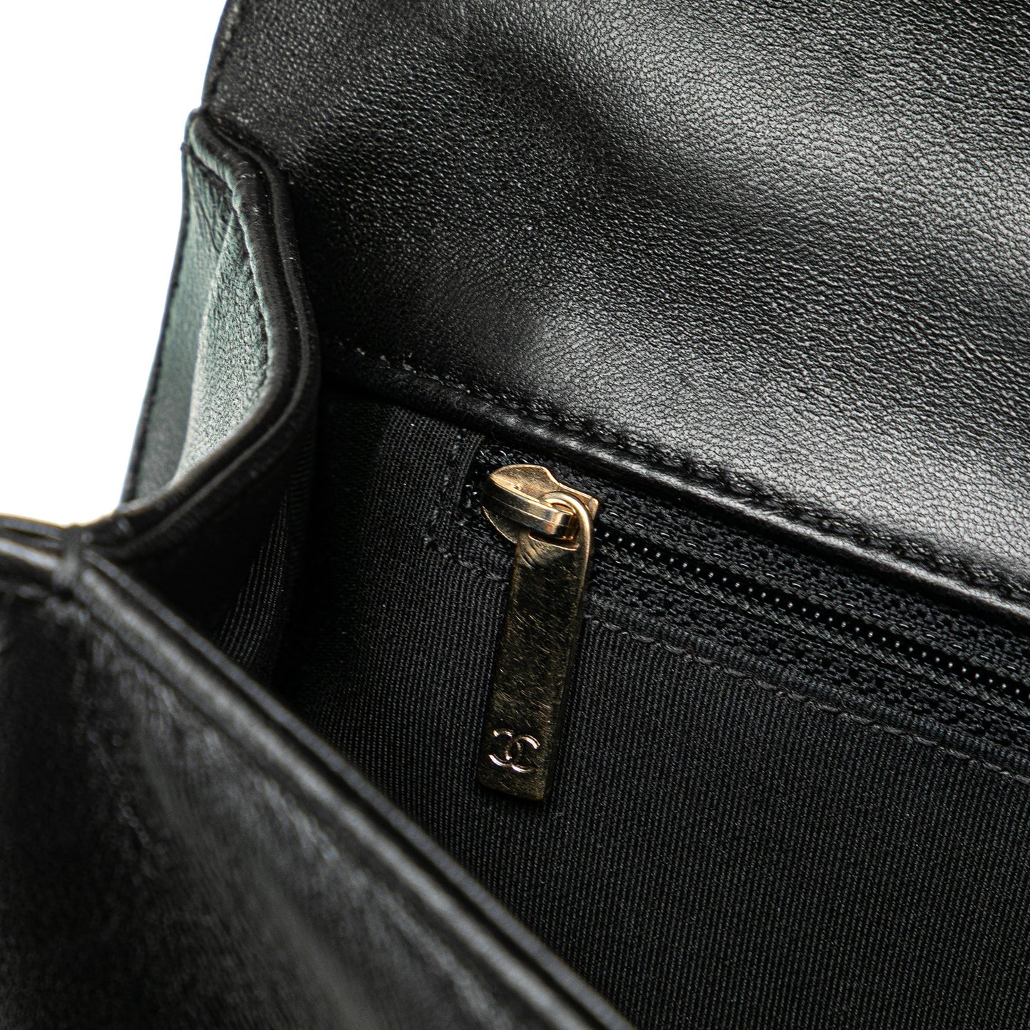 Chanel Medium Chevron Lambskin Boy Flap Black