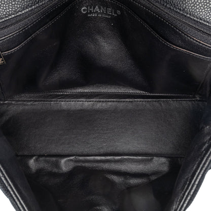 Chanel Jumbo Classic Caviar Single Flap Black