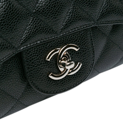 Chanel Jumbo Classic Caviar Single Flap Black