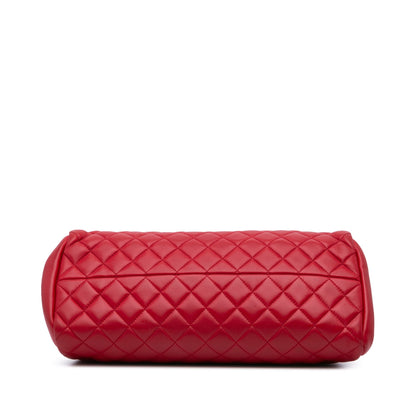Chanel Medium Lambskin Mademoiselle Bowling Bag Red