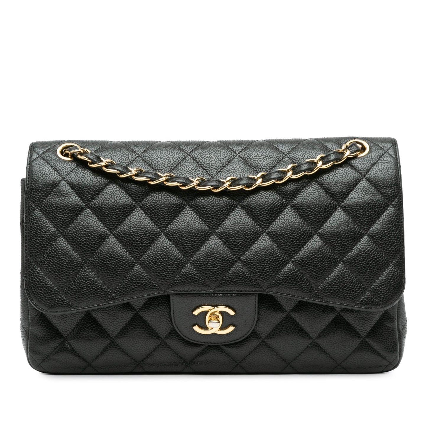 Chanel Jumbo Classic Caviar Double Flap Black