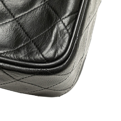Chanel CC Quilted Lambskin Tassel Camera Bag Black