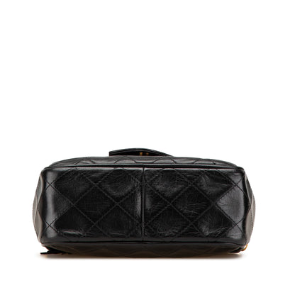 Chanel CC Quilted Lambskin Tassel Camera Bag Black
