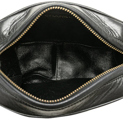 Chanel CC Quilted Lambskin Tassel Camera Bag Black