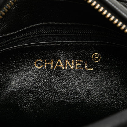 Chanel CC Quilted Lambskin Tassel Camera Bag Black