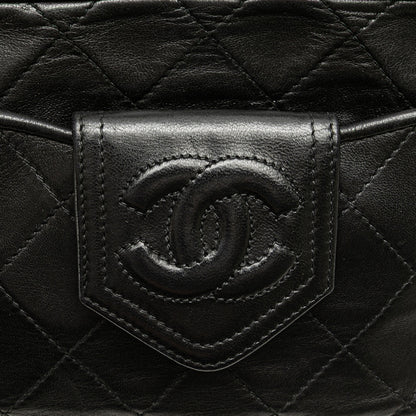 Chanel CC Quilted Lambskin Tassel Camera Bag Black