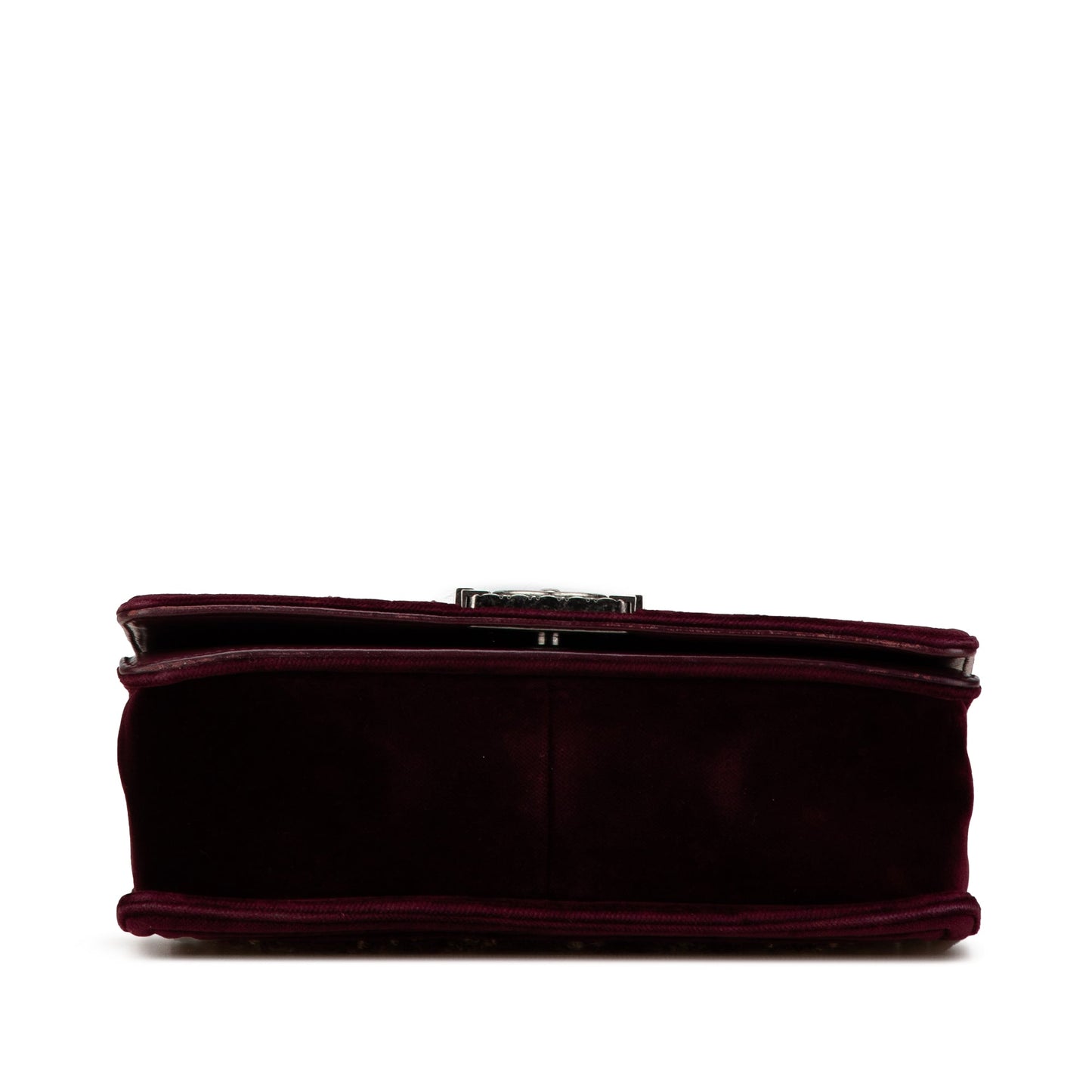 Chanel Medium Velvet and Tweed Boy Flap Red