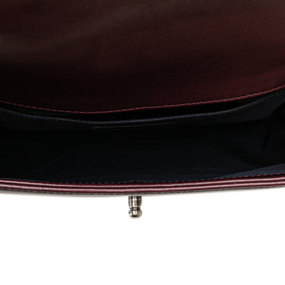 Chanel Old Medium Velvet and Tweed Boy Flap Red