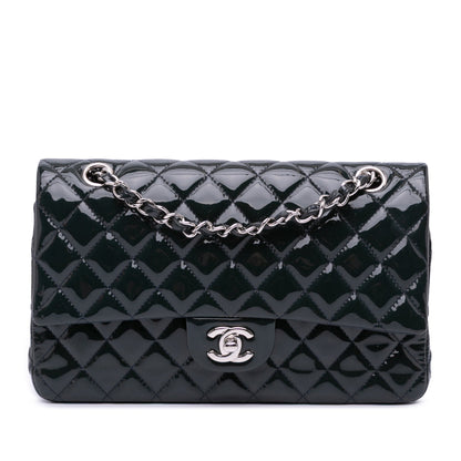 Chanel Medium Classic Patent Double Flap Blue