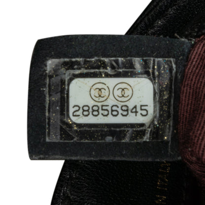 Chanel Lambskin Tech Me Out Clutch With Chain Black