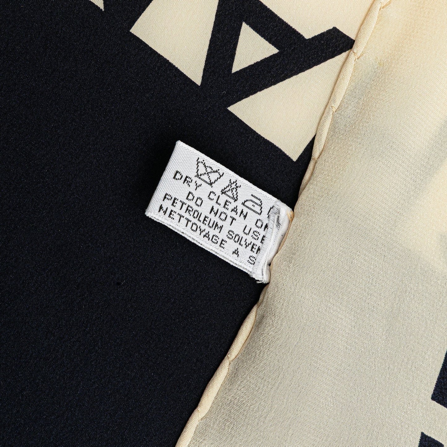 Chanel Coco Portrait Silk Scarf Black