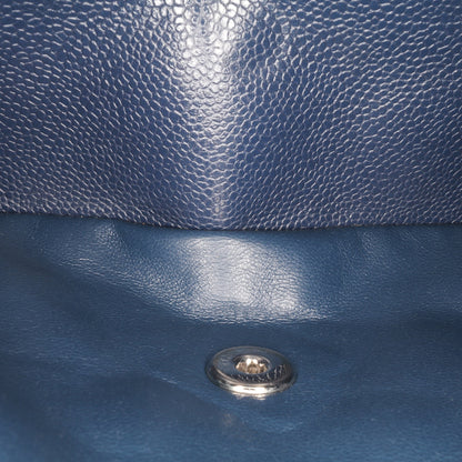 Chanel Jumbo Classic Caviar Double Flap Blue