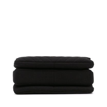 Chanel Small Chevron Jersey Trendy CC Flap Black