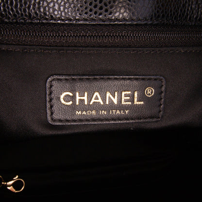Chanel Petite Caviar Shopping Tote Black